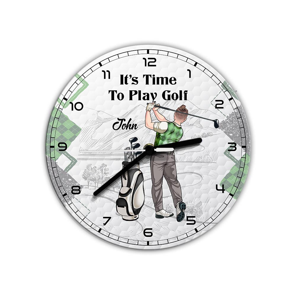 Für Golf ist immer Zeit – personalisierte Golf-Wanduhr