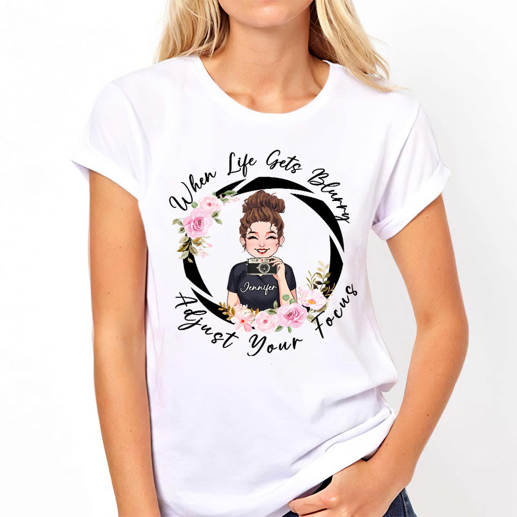 Fokus anpassen – Personalisiertes Fotografie-T-Shirt und Hoodie