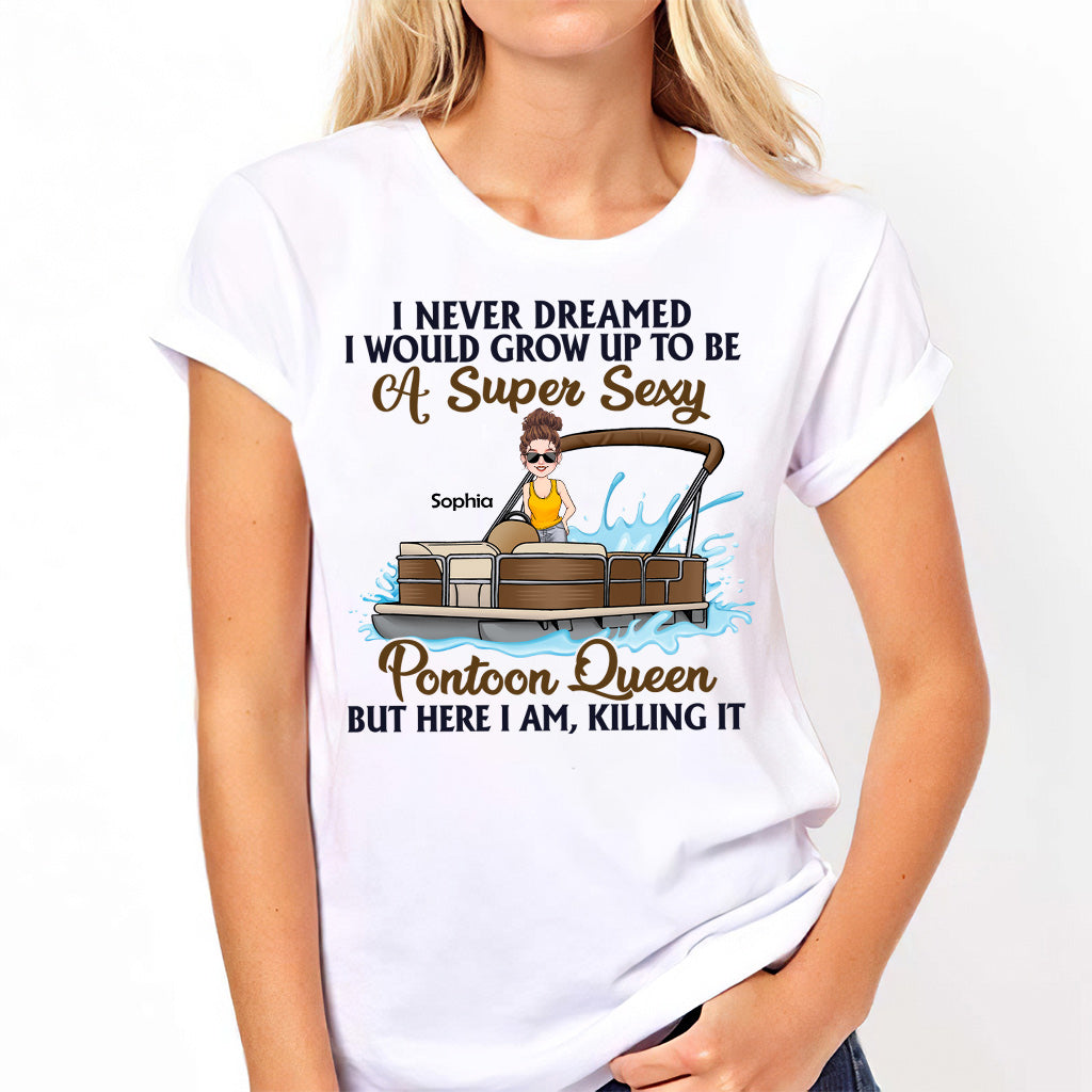 Pontoon Queen – Personalisiertes Pontoon-T-Shirt & Hoodie