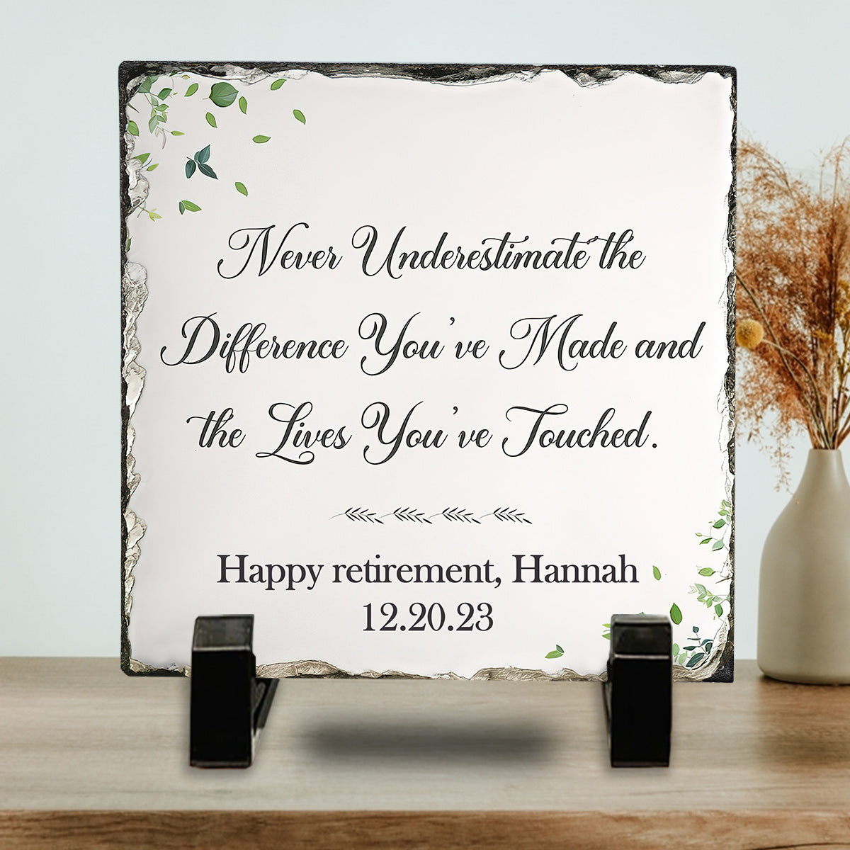 Happy Retirement - Personalized Retired Square Shaped Stone