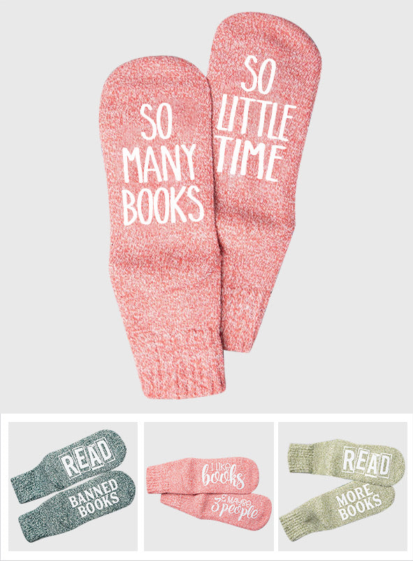 So viele Bücher, so wenig Zeit – personalisierte Buchsocken