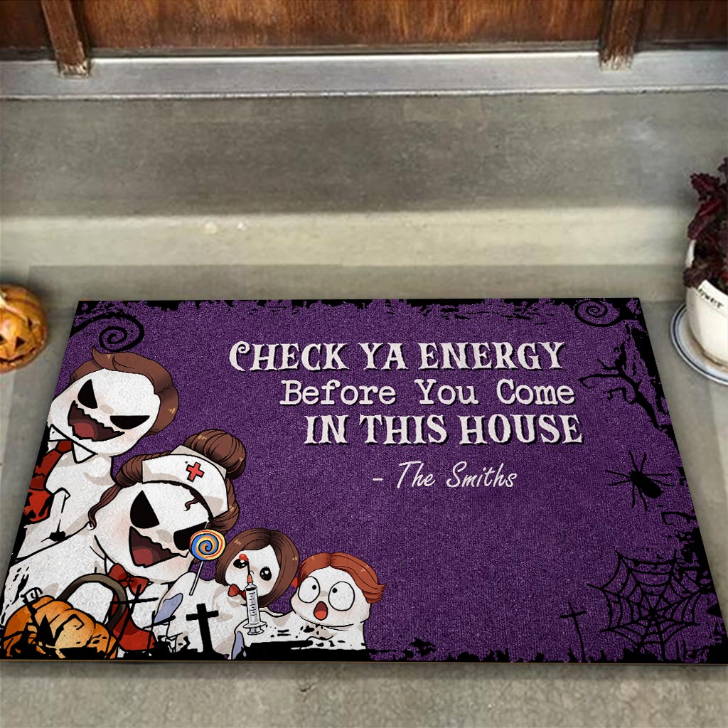 Check Ya Energy – Personalisierte Familien-Fußmatte