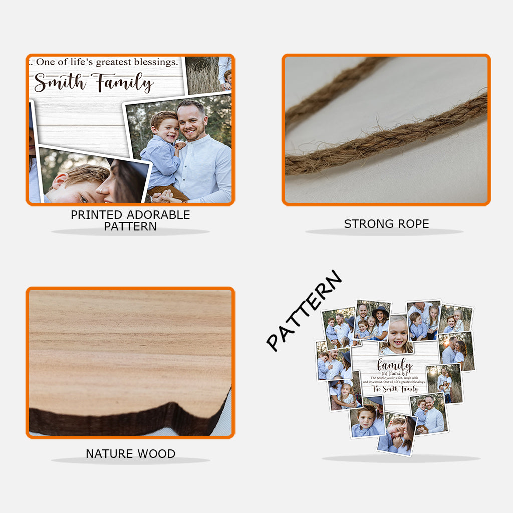 Familie – Die Menschen, für die du lebst – Personalisiertes, individuell geformtes Holzschild für die Familie