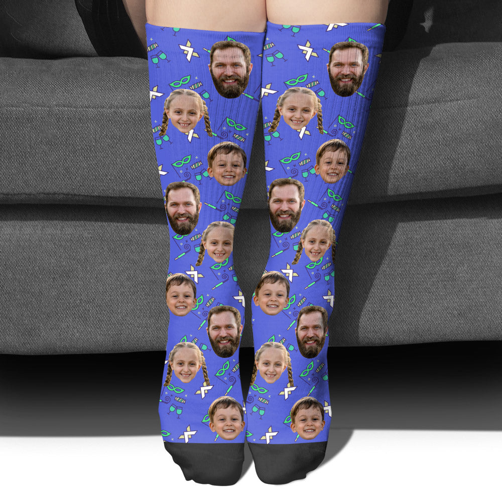 Individuelles Gesichtsmotiv für Väter – personalisierte Socken