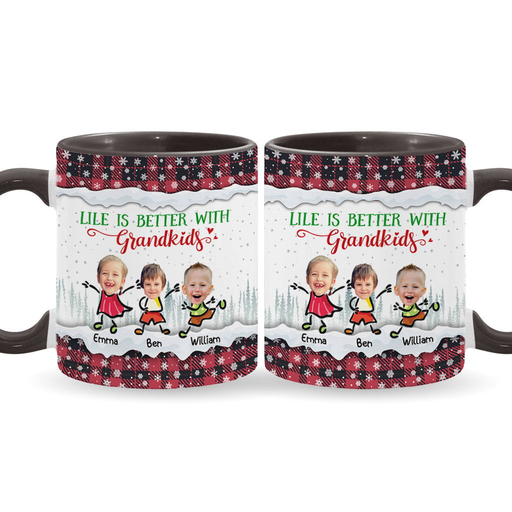 Life Is Better With Grandkids - Personalized Grandma Accent Mug