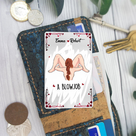 Rubbeln zum Enthüllen – Personalisierte Einsteckkarte für die Geldbörse eines Paares