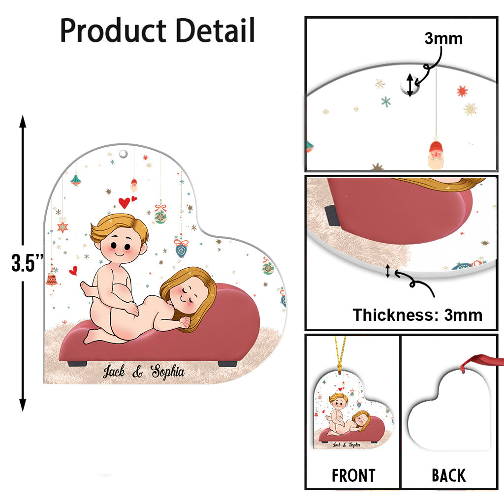 Danke für all die Orgasmen – Personalisierter transparenter Pärchen-Anhänger