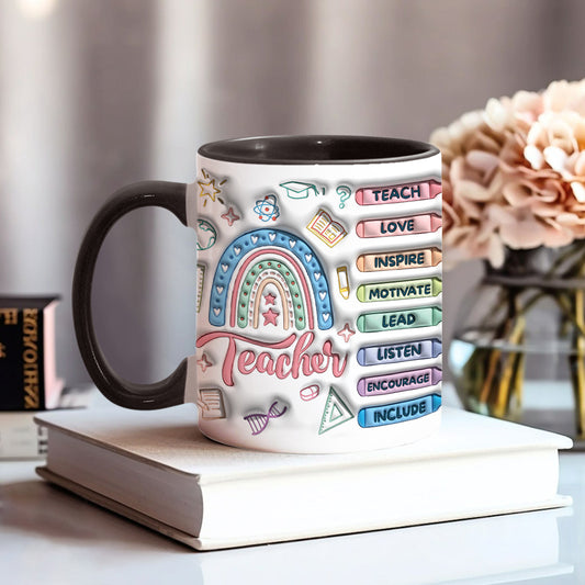 Thank You For Being An Amazing Teacher - Personalized Teacher Accent Mug