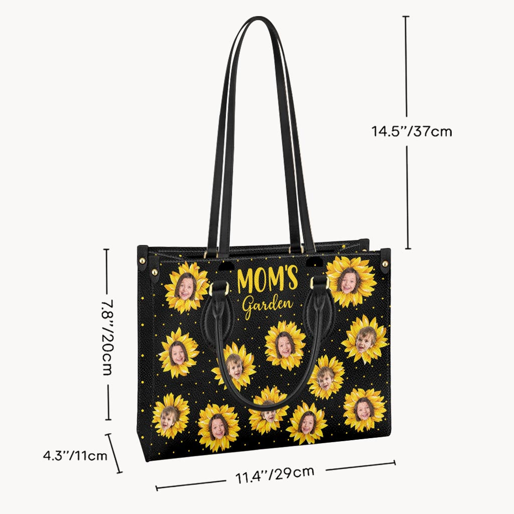 Omas Garten – Geschenk für Oma, Mama – Personalisierte Lederhandtasche