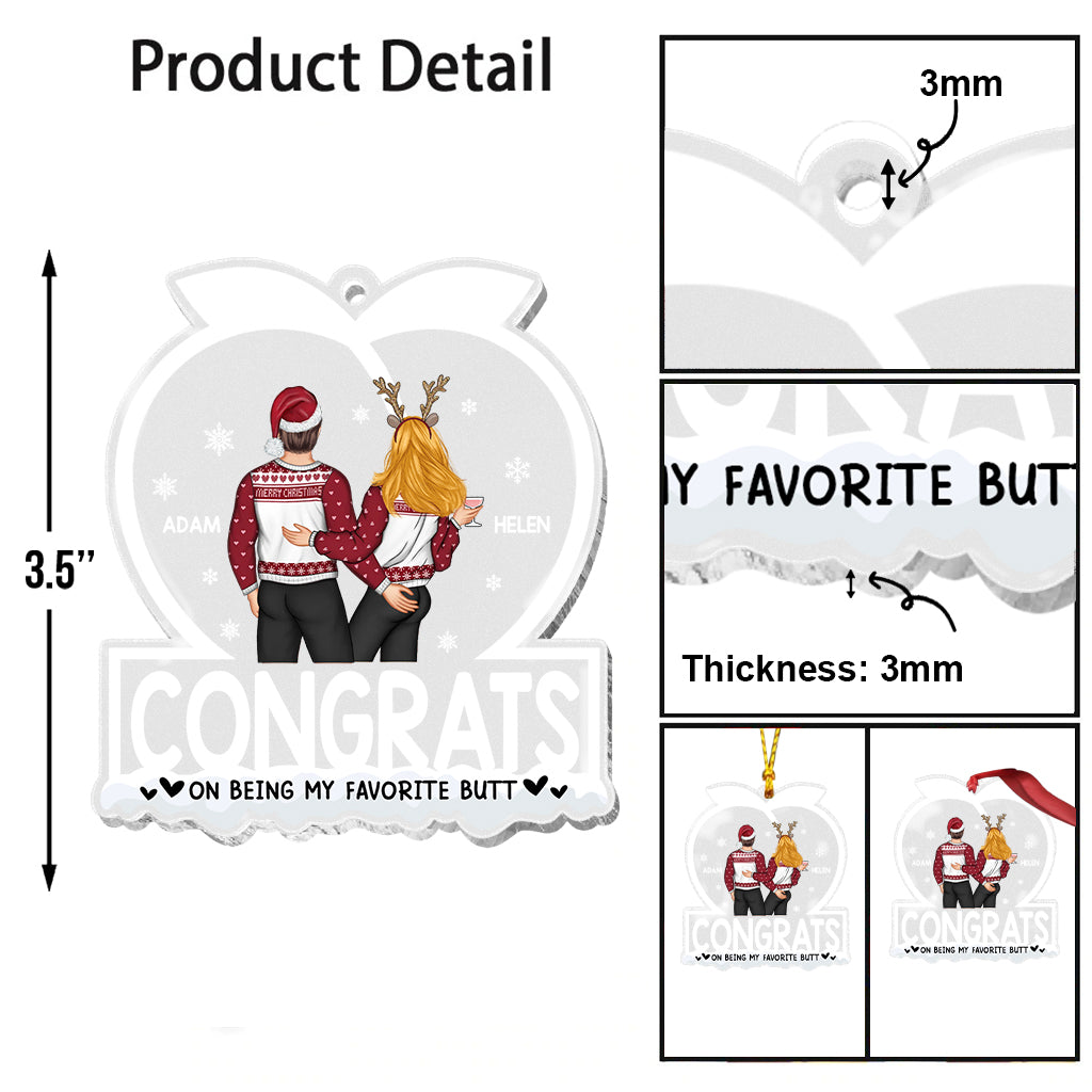 Herzlichen Glückwunsch, dass du mein Liebling bist! – Geschenk für Ehemann, Ehefrau, Freund, Freundin – Personalisierter transparenter Schmuck