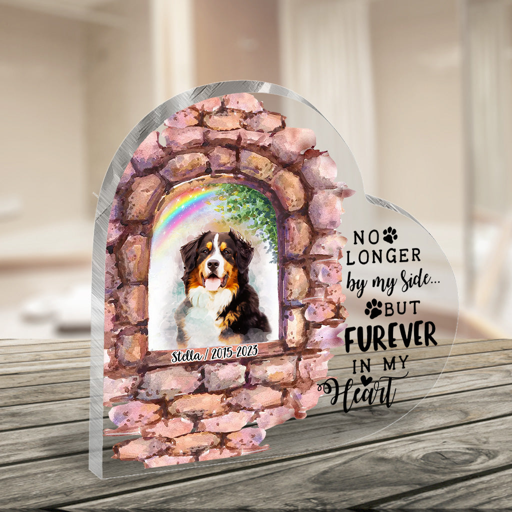 Nicht mehr an meiner Seite – Personalisierte Acrylplakette in Hundeform