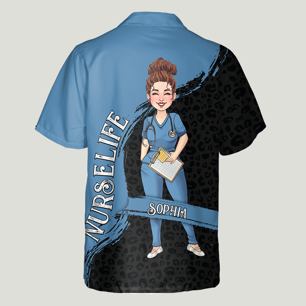 Das Leben als Krankenschwester – Geschenk für Mama, Ehefrau, Freundin oder Freundin – Personalisiertes Hawaiihemd