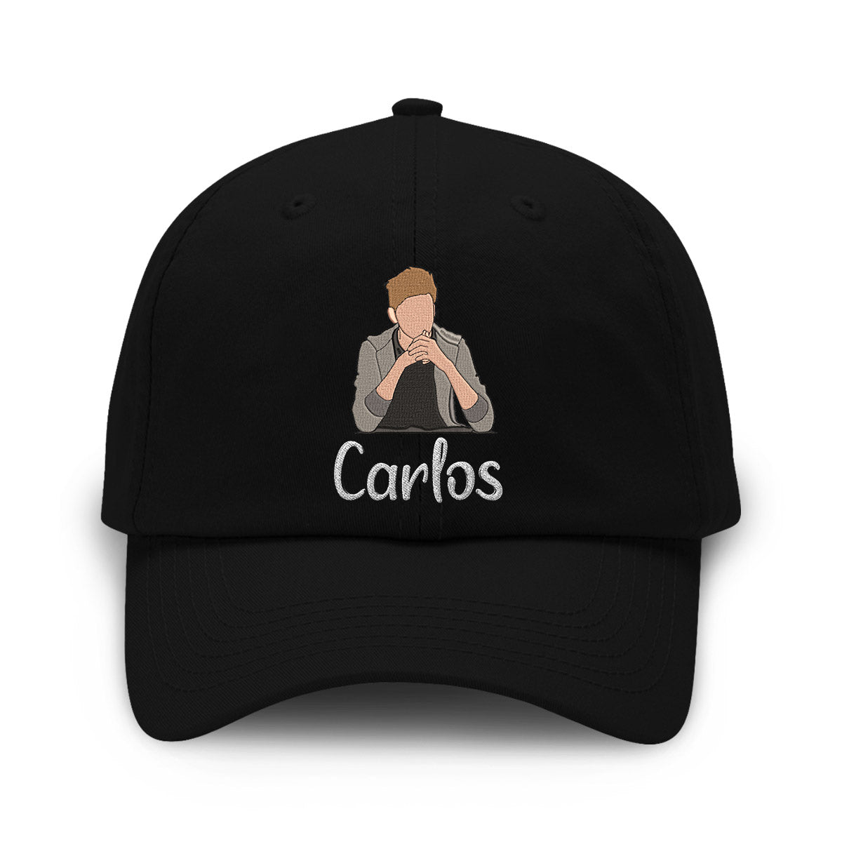 Individuelles 2D-Foto – Personalisierte, bestickte klassische Onkel-Kappe