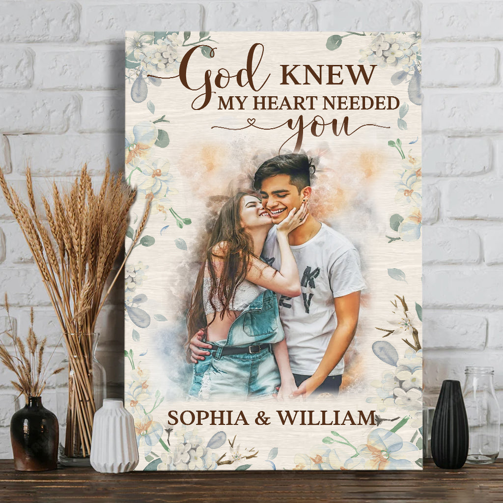 Aquarell-Paar – Personalisierte Leinwand und Poster für Paare