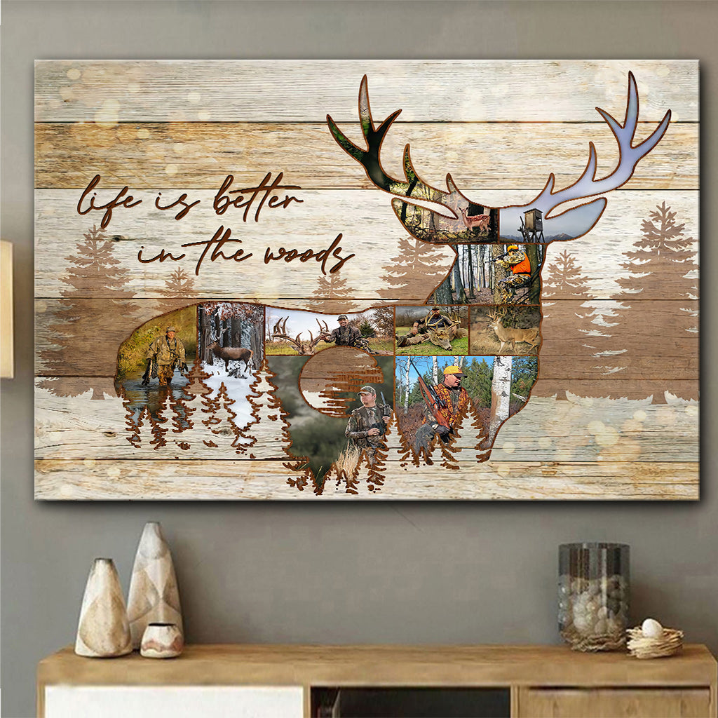 Das Leben ist besser im Wald – Personalisierte Jagdleinwand und Poster