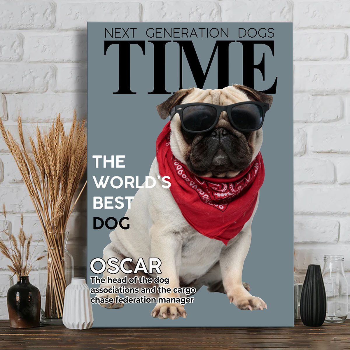 Der beste Hund der Welt – Personalisierte Hundeleinwand und Poster