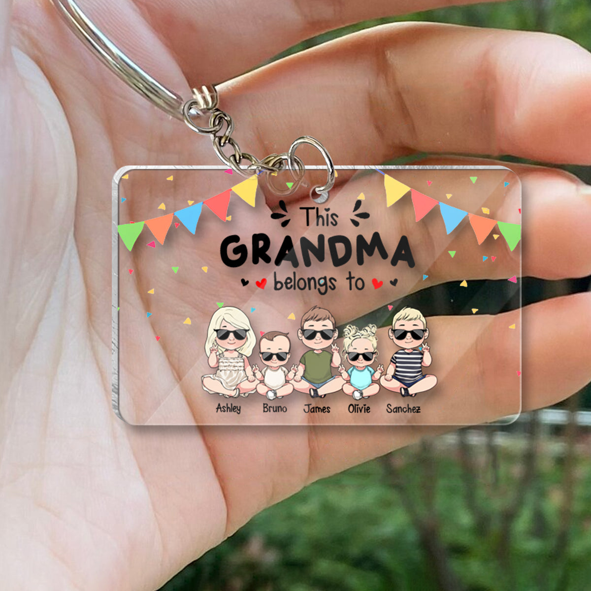 My Favorite People - Gift for grandpa, grandma, brother, sister, mom, dad, uncle, aunt - Personalized Keychain