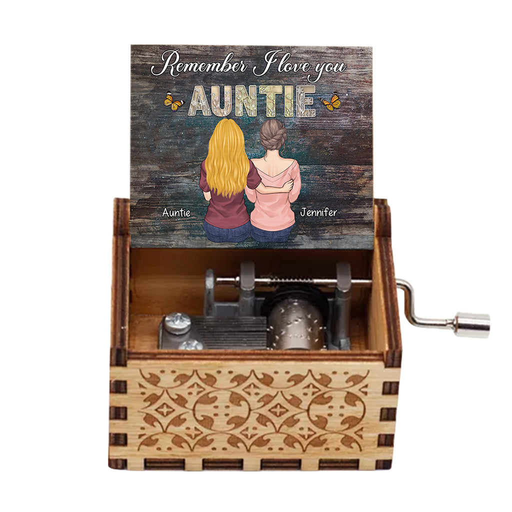 Remember We Love You - Gift for mom, grandma, aunt - Personalized Hand Crank Music Box