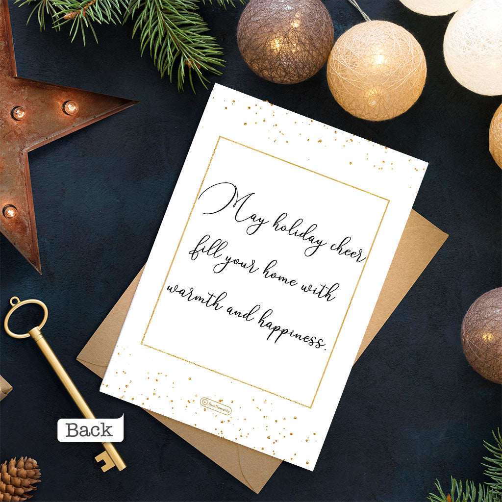 Individuelle Weihnachtskarte mit Fotos, Namen und Nachricht – Personalisierte Familiengrußkarte