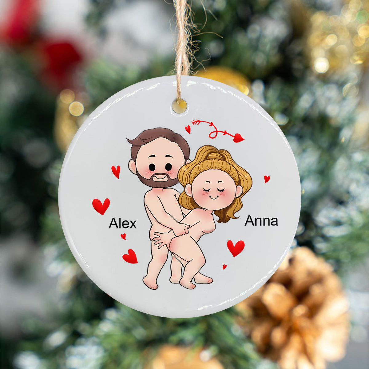 Ich will nur, dass du glücklich bist – Personalisierte Screenshot-Nachrichten – Geschenk für Freund, Freundin, Ehefrau, Ehemann – Personalisierte Keramik-Kreis-Dekoration