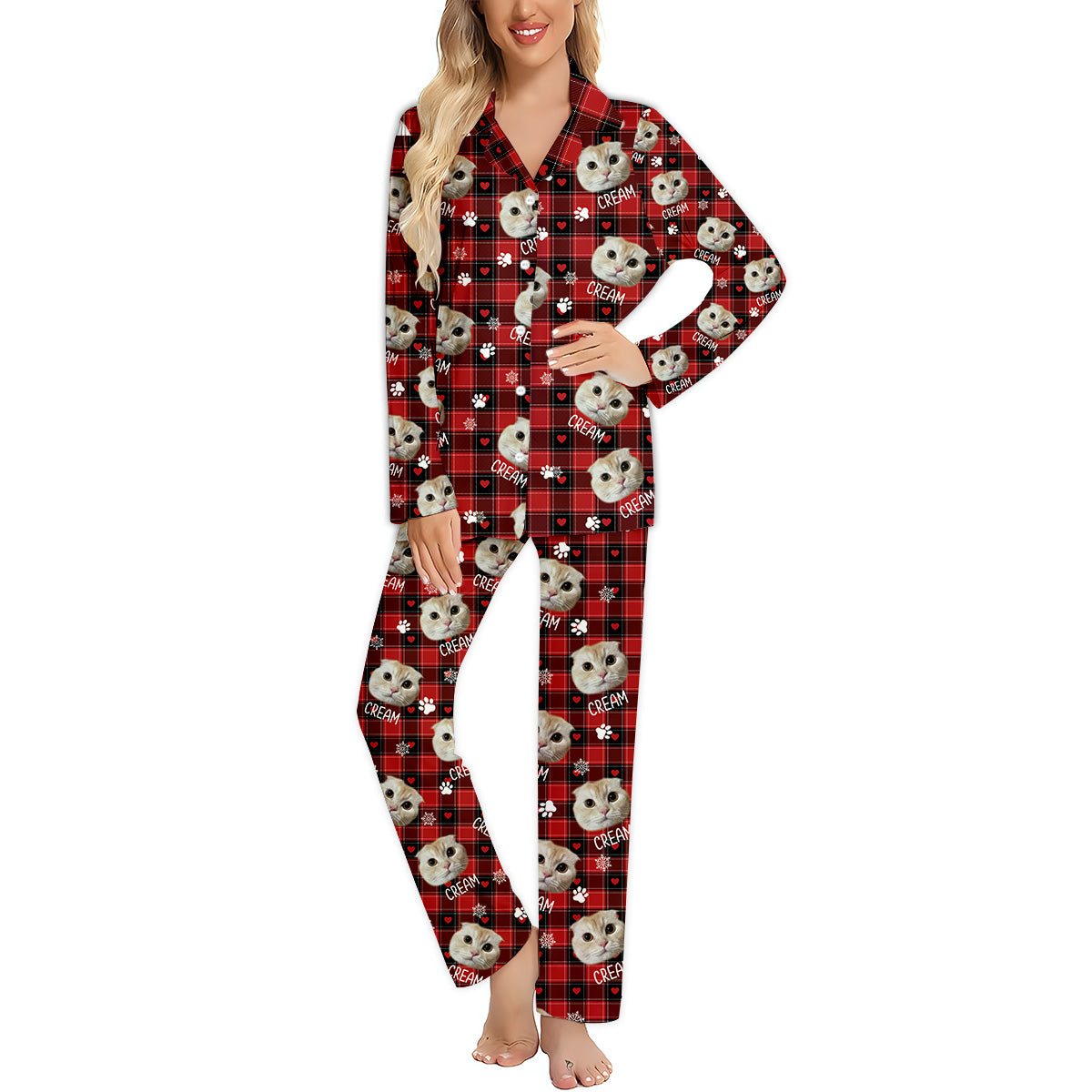 Personalisierte Haustierdecke mit Foto – Geschenk für Katzenliebhaber, Hundeliebhaber, Katzenfreunde – Personalisierter Pyjama mit Knopfleiste