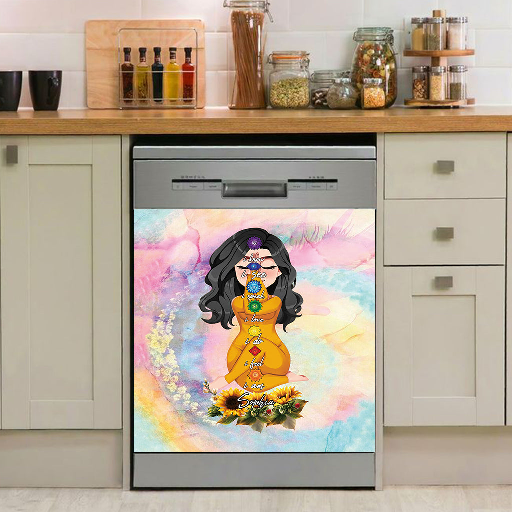 Let That Shit Go - Personalized Yoga Dishwasher Cover