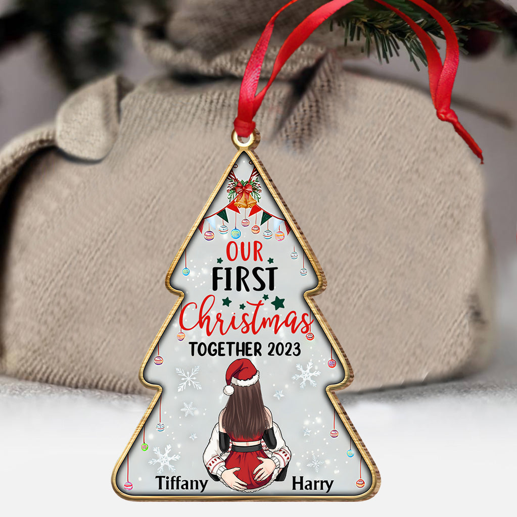Unser erstes gemeinsames Weihnachtsfest – Geschenk für Ehemann, Ehefrau, Freund, Freundin – Personalisierter Weihnachtsschmuck