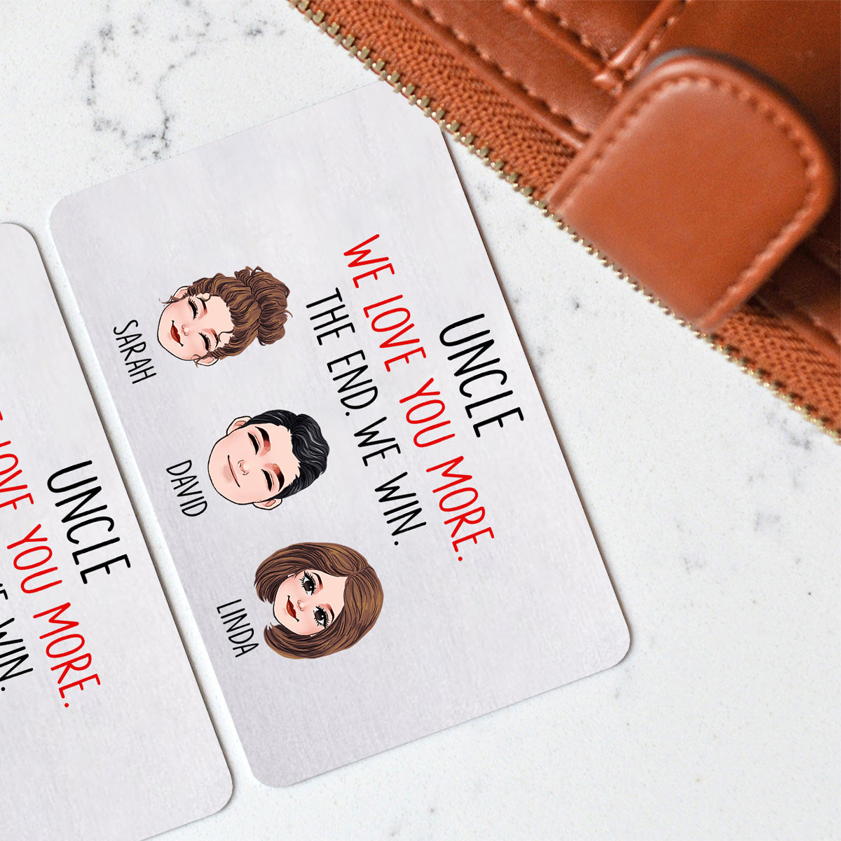 Papa, ich hab dich lieb! – Geschenk für Papa, Oma, Opa, Mama, Onkel, Tante, Freund, Bruder, Schwester – Personalisierte Brieftaschenkarte