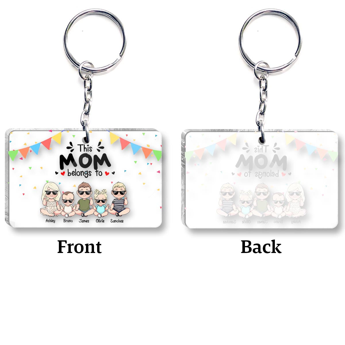 Meine Lieblingsmenschen – Geschenk für Opa, Oma, Bruder, Schwester, Mama, Papa, Onkel, Tante – Personalisierter Schlüsselanhänger