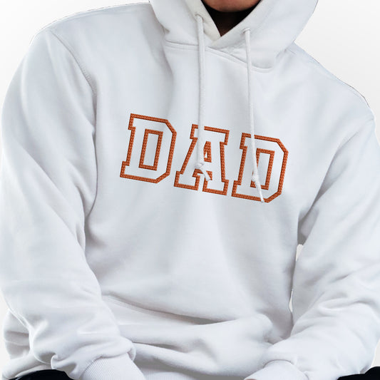 Personalisierter, bestickter Hoodie für Väter – individueller Name
