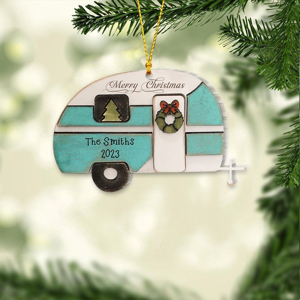 Fröhliche Weihnachten, Camper! - Personalisierter Camping-Weihnachtsschmuck