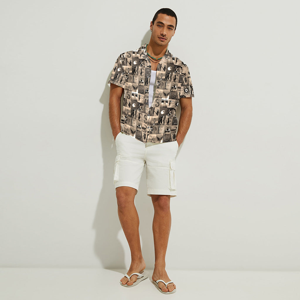 Vintage Fishing Alphabet - Personalized Fishing Hawaiian Shirt