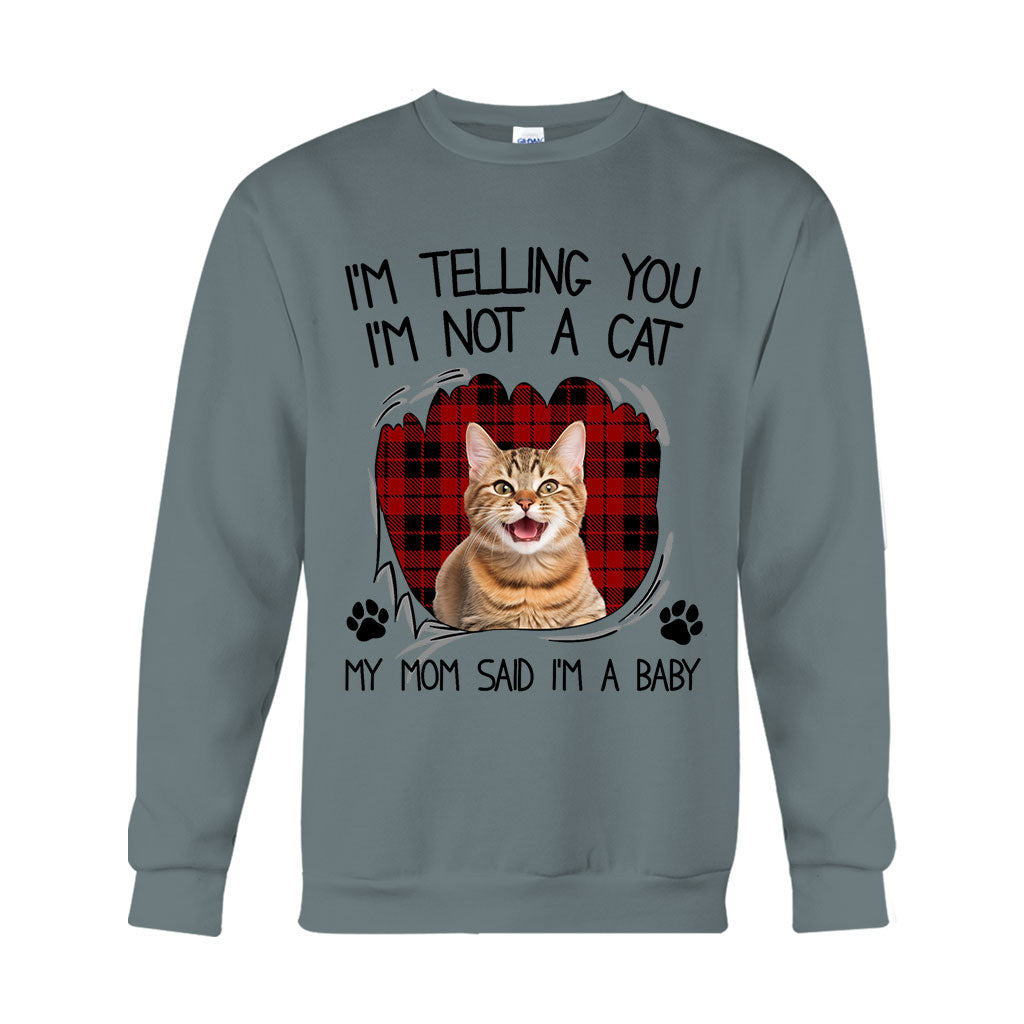 My Mom Said I'm A Baby - Personalized Cat T-shirt And Hoodie