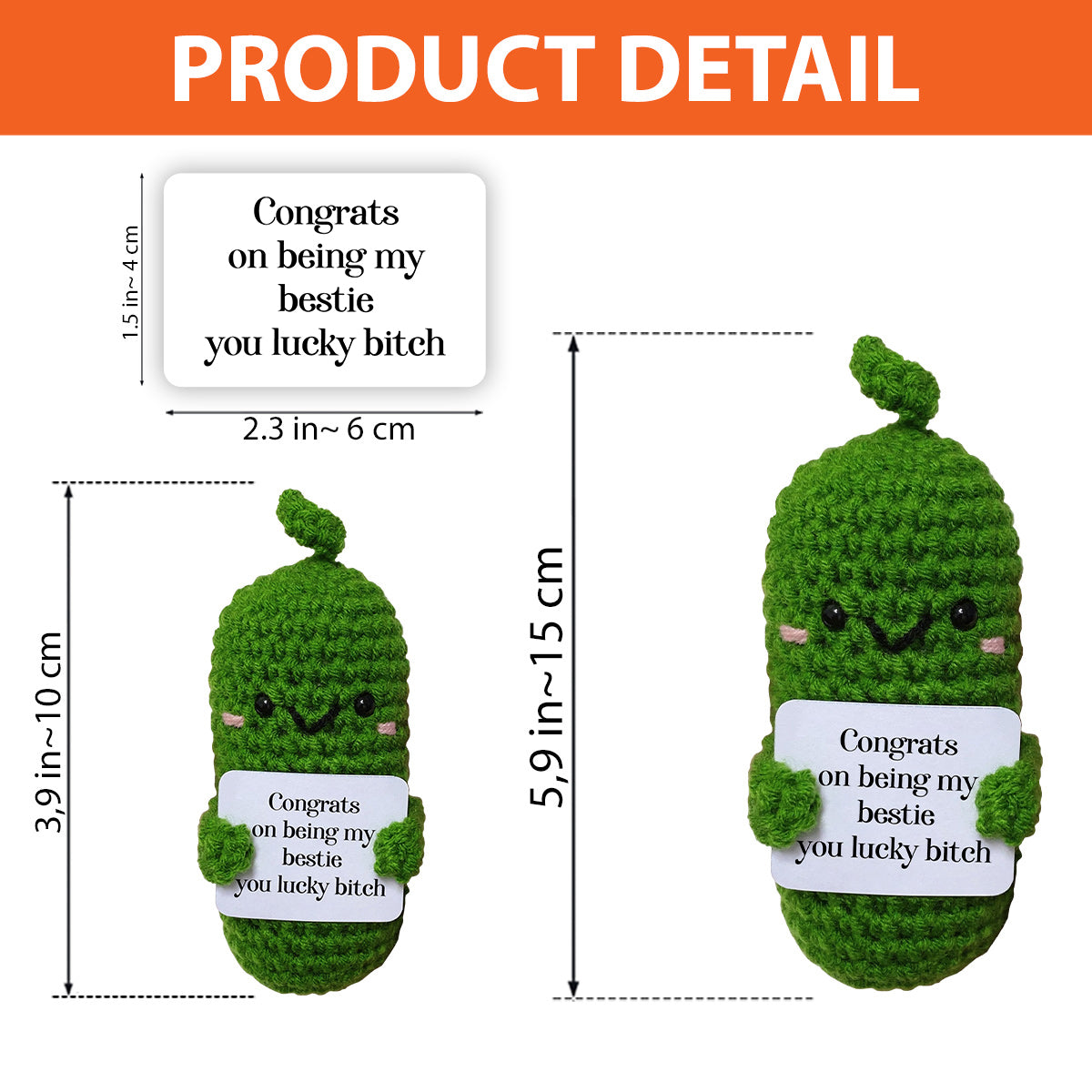 Glückwunsch, dass du meine beste Freundin bist – Geschenk für eine Freundin – Personalisierte handgestrickte Figur