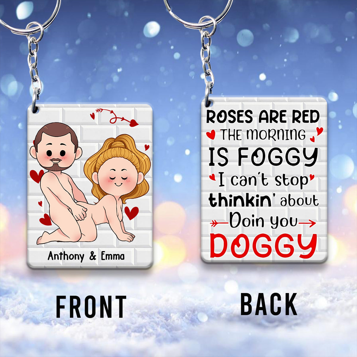 I Just Want You To Be Happy - Couple gift for husband, wife, boyfriend, girlfriend - Personalized Keychain