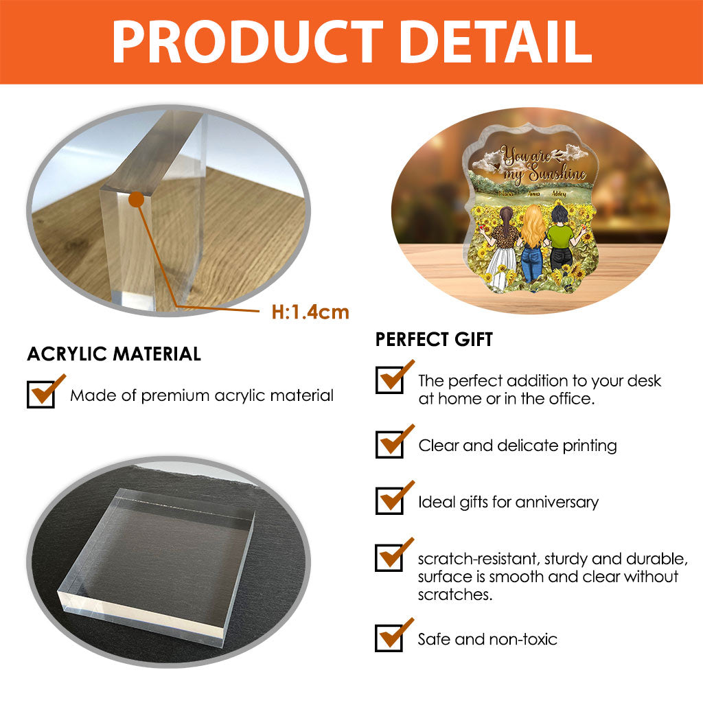 Beste Freundin für immer – Geschenk für die beste Freundin der Schwester – Personalisierte Acrylplakette in individueller Form