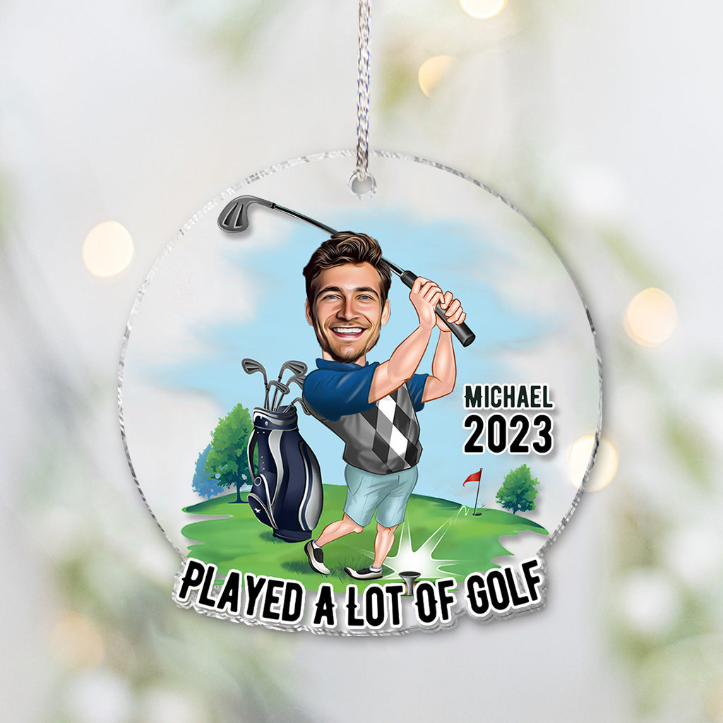 Lustiger Golfer mit Foto – Personalisierter transparenter Golf-Anhänger
