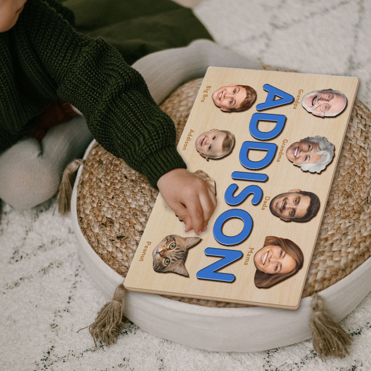 Familienpuzzle – Personalisiertes Puzzle mit Kindernamen