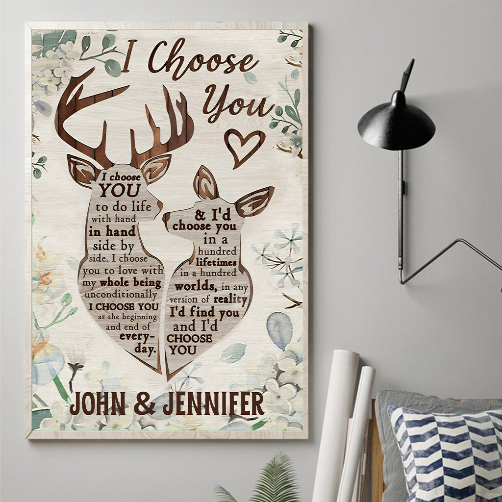 I Choose You - Personalized Hunting Canvas And Poster