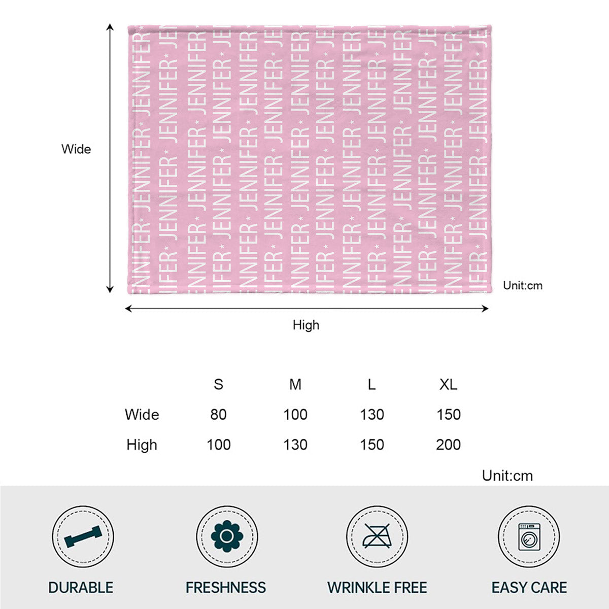 Custom Name Pattern - Personalized Daughter Blanket