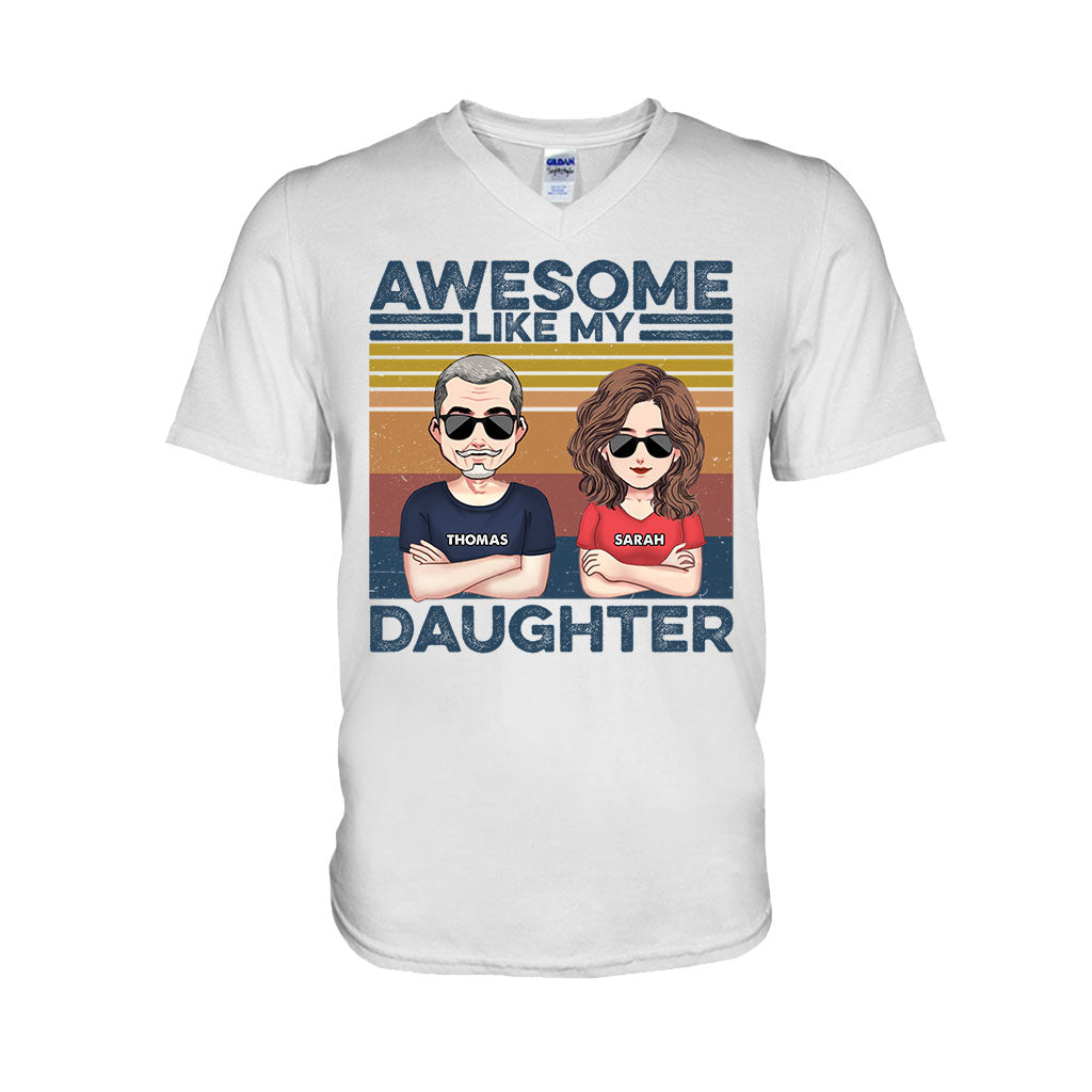 Wie der Vater, so der Sohn – Geschenk für Papa – Personalisiertes T-Shirt und Hoodie