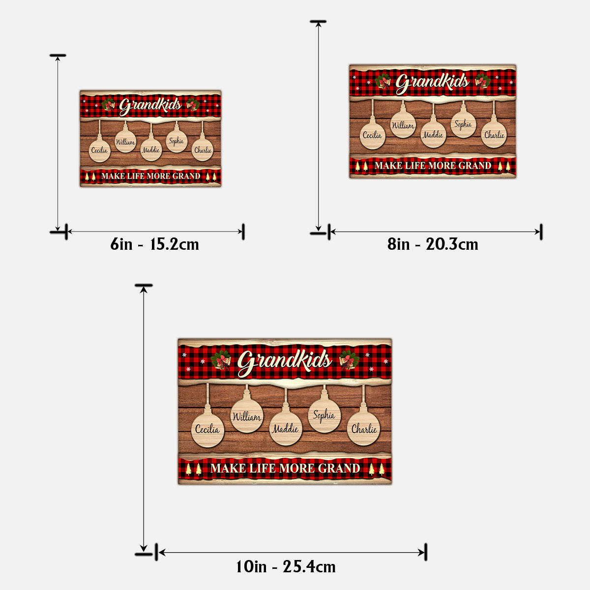 Enkelkinder machen das Leben schöner – Personalisiertes 2-lagiges Holzschild „Oma“ / Holzplakette