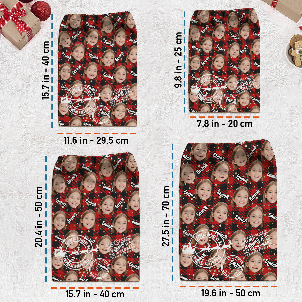 Weihnachtssonderlieferung „Niedliche Gesichter“ – Personalisierte Oma-Weihnachtstasche