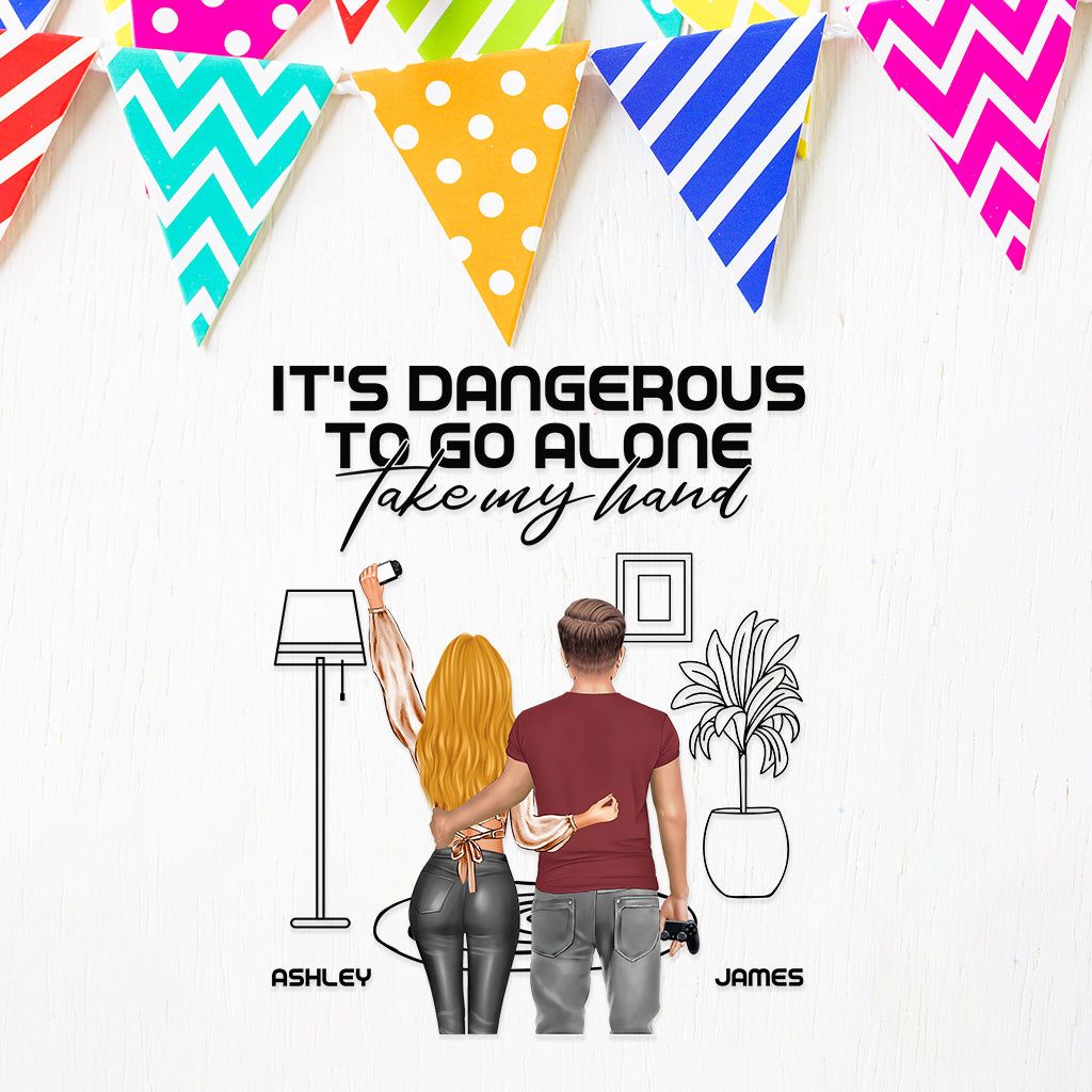 Gemeinsam spielende Paare bleiben zusammen – Personalisierter Videospiel-Aufkleber