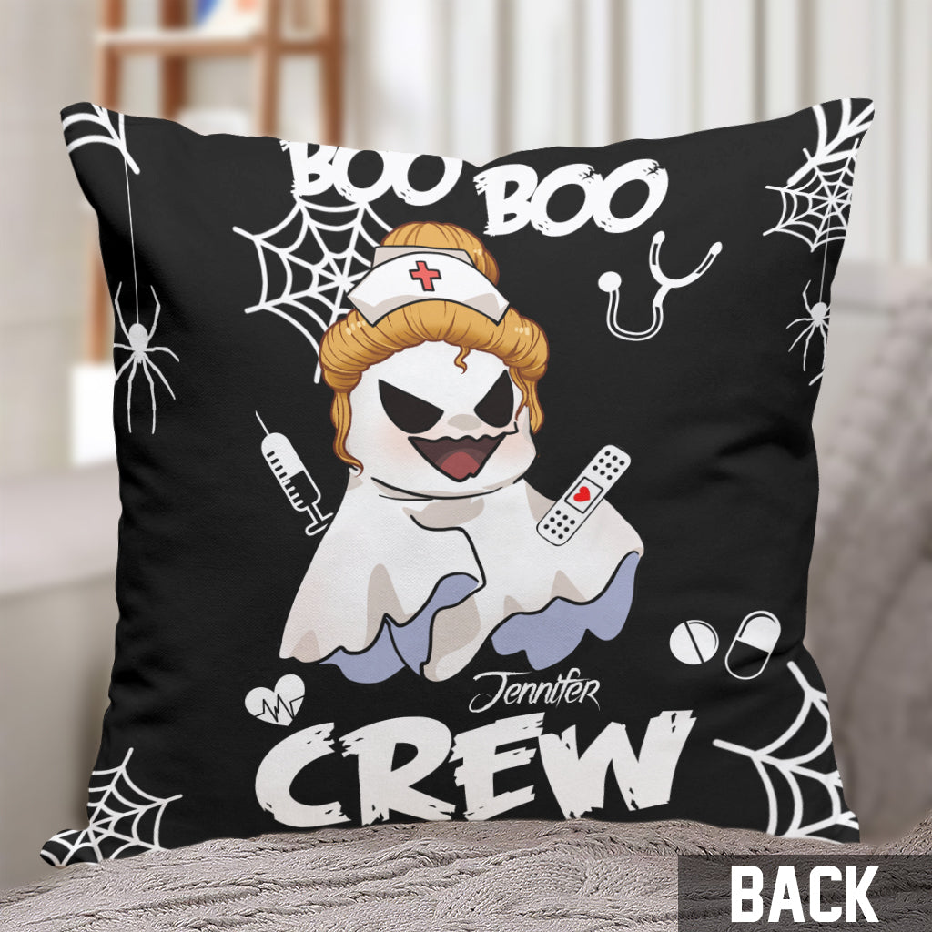 Boo Boo Crew - Personalized Nurse Throw Pillow