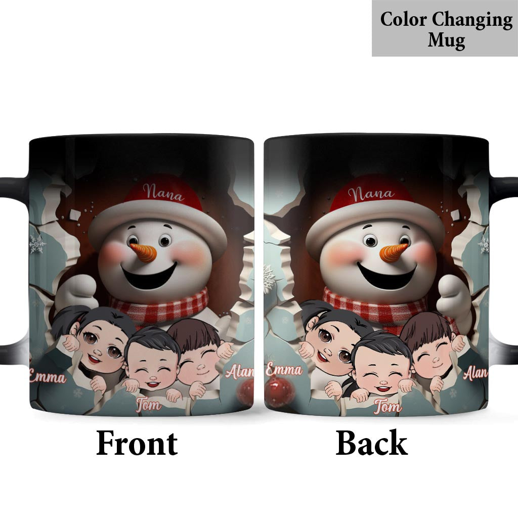 Schneemann-Oma/Nana/Mimi/Gigi... - Personalisierte Oma-Tasse