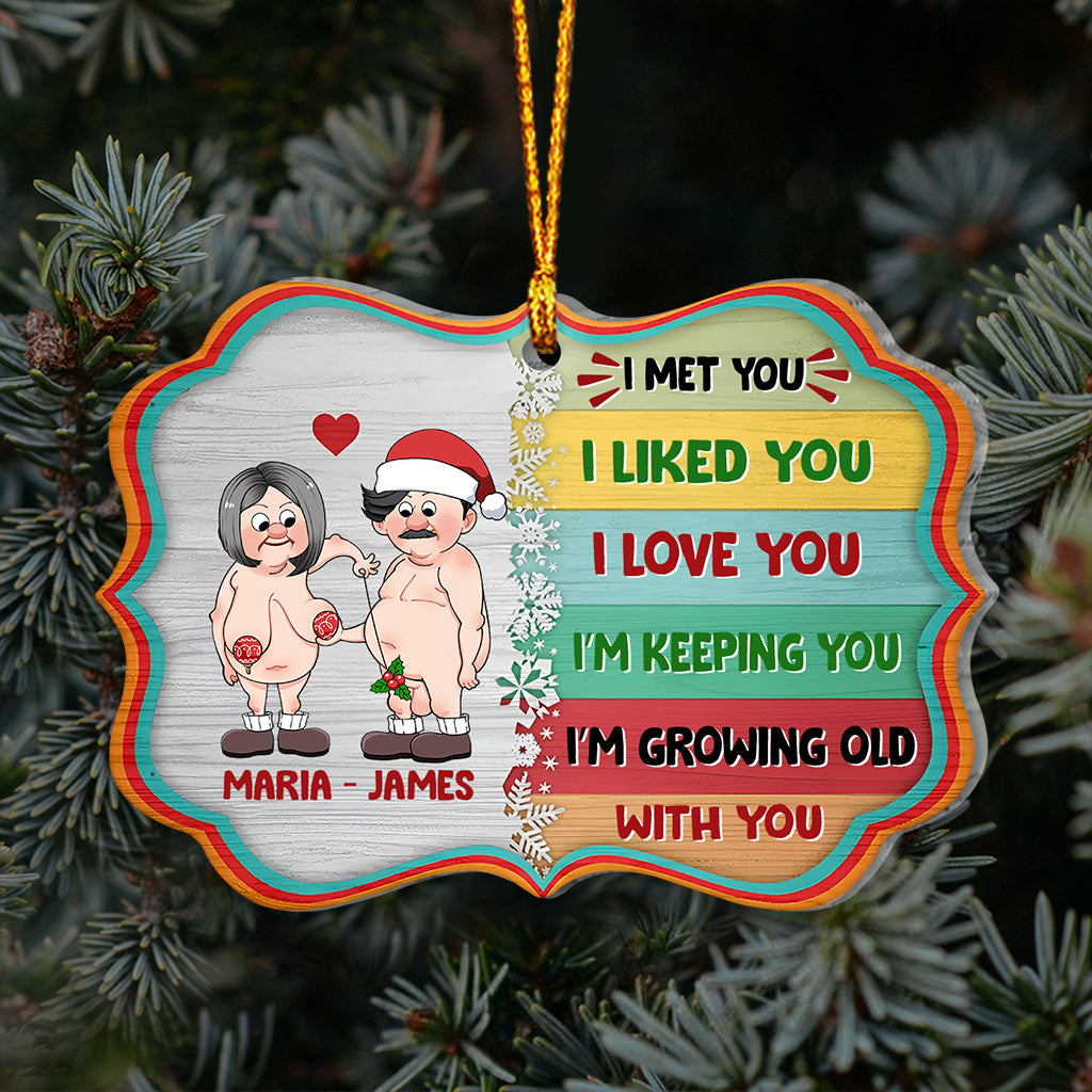 I’m Growing Old With You - gift for husband, wife, boyfriend, girlfriend - Personalized Ornament