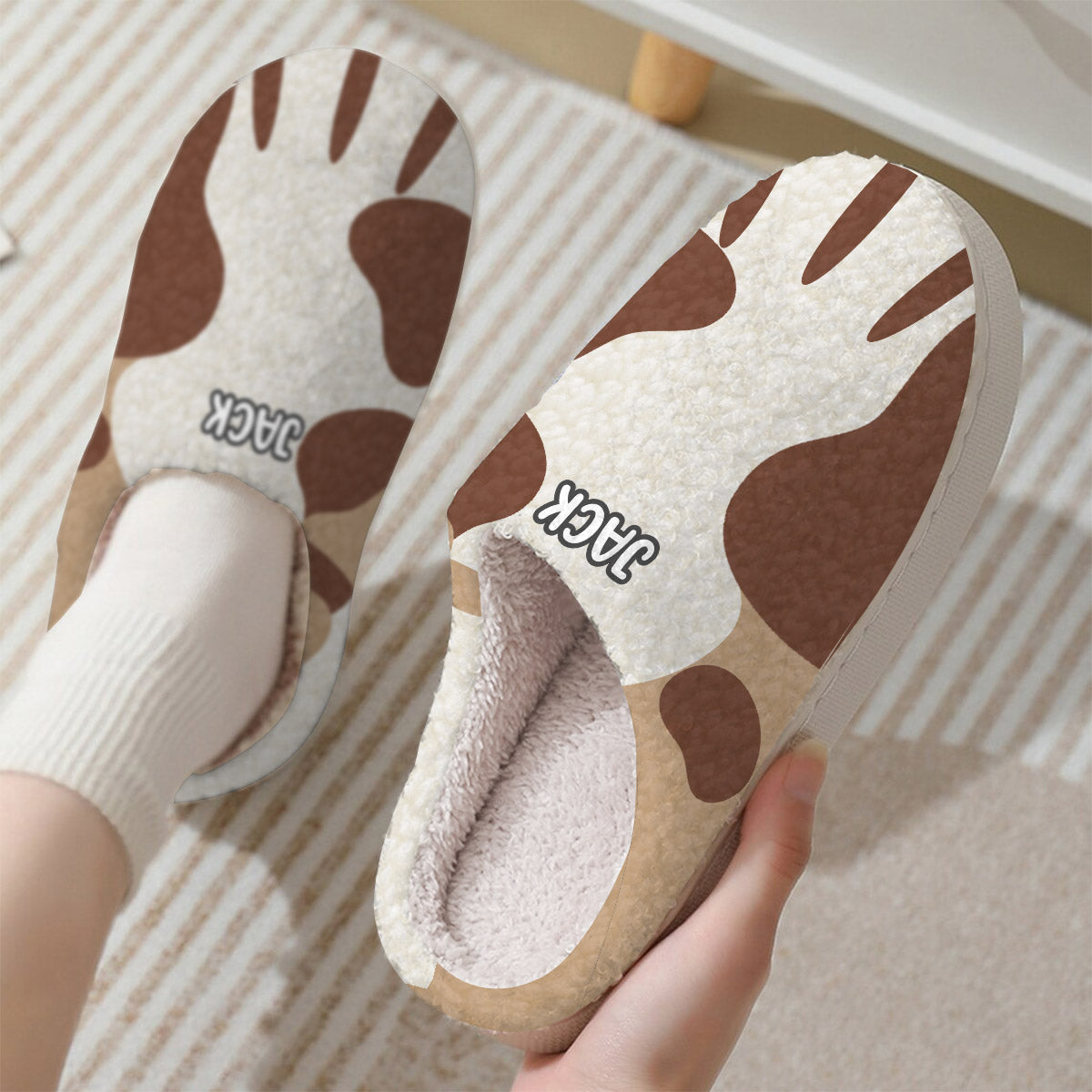 Niedliche Katzenpfoten – Geschenk für Katzenliebhaber – Personalisierte Hausschuhe