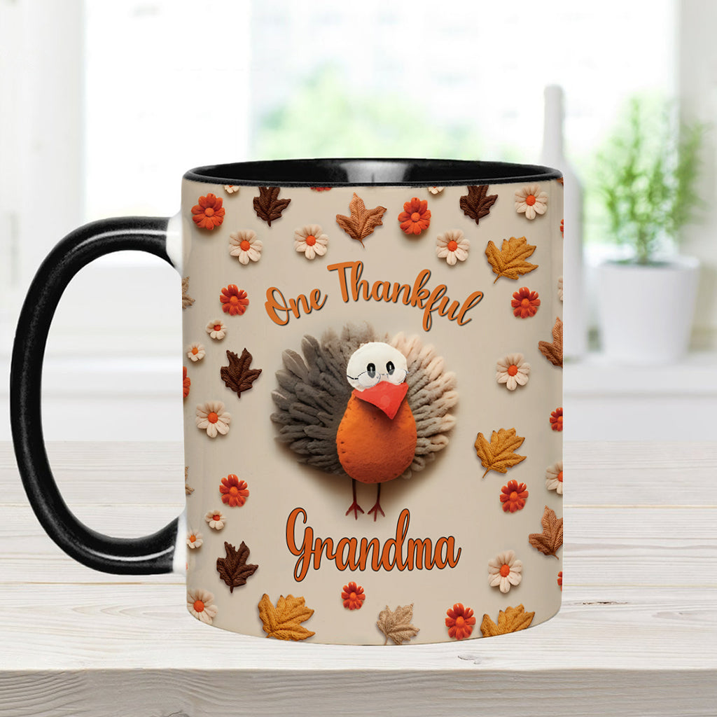 Eine dankbare Oma – Geschenk für Oma, Mama – Personalisierte Tasse mit Akzent