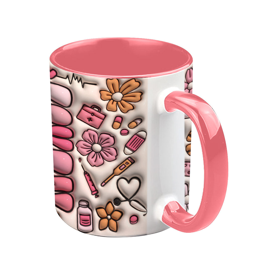 Aufblasbarer, personalisierter Becher mit Krankenschwester-Motiv
